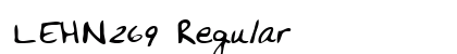 LEHN269 Regular Font Preview