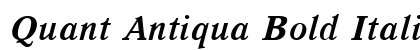 Quant Antiqua Bold Italic preview Quant Antiqua Bold Italic preview