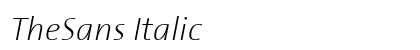 TheSans Italic Preview