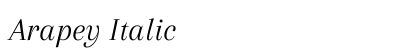 Arapey Italic preview