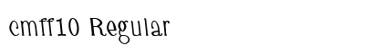 cmff10 Regular Font Preview