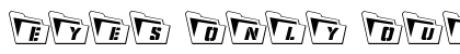 Eyes Only Outline 3D Outline Font Preview