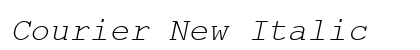 Courier New Italic Font Preview