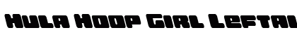 Hula Hoop Girl Leftalic Italic Font Preview