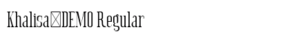 Khalisa_DEMO Regular Font Preview