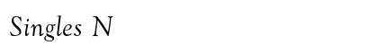 Singles Normal Italic Regular