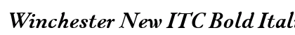 Winchester New ITC Bold Italic Font Preview