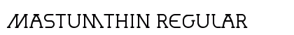 MastumThin Regular Font Preview