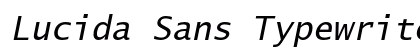 Lucida Sans Typewriter Oblique preview