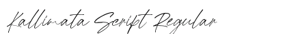 Kallimata Script Regular Font Preview