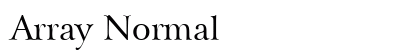 Array Normal font free download