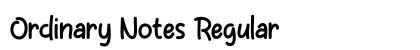 Ordinary Notes Regular font free download