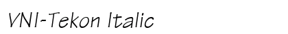 VNI-Tekon Italic preview