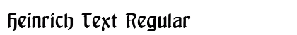 Heinrich Text Regular Font Preview