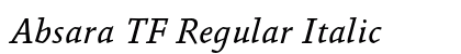 Absara TF Regular Italic preview