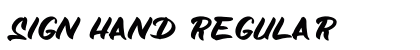 Sign Hand Regular Font Preview