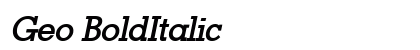 Geo BoldItalic preview