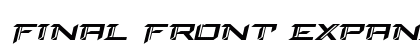 Final Front Expanded Italic Expanded Italic Font Preview