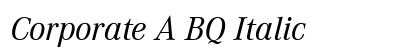 Corporate A BQ Italic Preview
