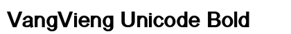 VangVieng Unicode Bold Font Preview