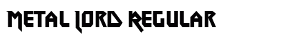 Metal Lord Regular Font Preview