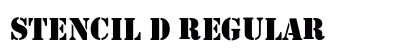 Stencil D Regular Font Preview