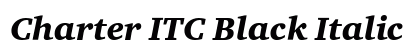 Charter ITC Black Italic Preview