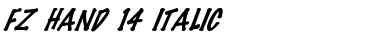 FZ HAND 14 ITALIC Normal Font