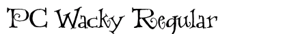 PC Wacky Regular Font Preview