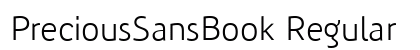 PreciousSansBook Regular Font Preview