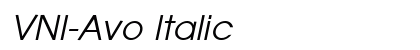VNI-Avo Italic preview
