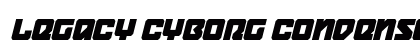 Legacy Cyborg Condensed Italic Regular Font Legacy Cyborg Condensed Italic Regular Font Preview