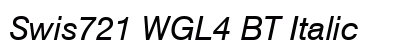 Swis721 WGL4 BT Italic font free download