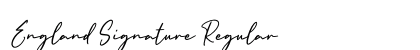 England Signature Regular Font Preview