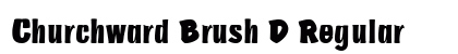 Churchward Brush D Regular Font Preview