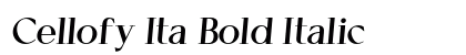 Cellofy Ita Bold Italic preview Cellofy Ita Bold Italic preview