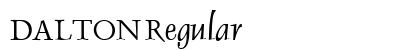 DALTON Regular Font Preview