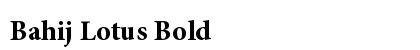 Bahij Lotus Bold Font Preview