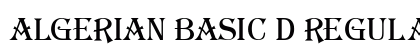 Algerian Basic D Regular Font Algerian Basic D Regular Font Preview