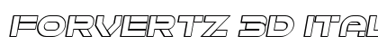 Forvertz 3D Italic preview Forvertz 3D Italic preview