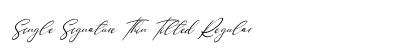 Single Signature Thin Tilted Regular Font Preview