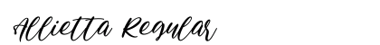 Allietta Regular Font Preview
