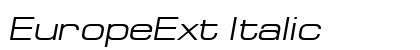 EuropeExt Italic Font Preview