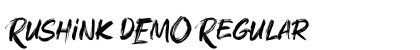Rushink DEMO Regular Font Preview