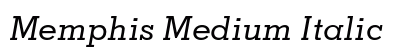 Memphis Medium Italic preview Memphis Medium Italic preview