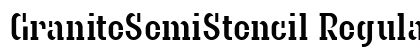 GraniteSemiStencil Regular Font Preview