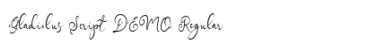 Gladiolus Script DEMO Regular Font Preview