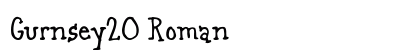 Gurnsey20 Roman Font Preview