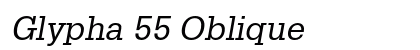 Glypha 55 Oblique font free download