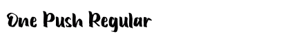 One Push Regular Font Preview